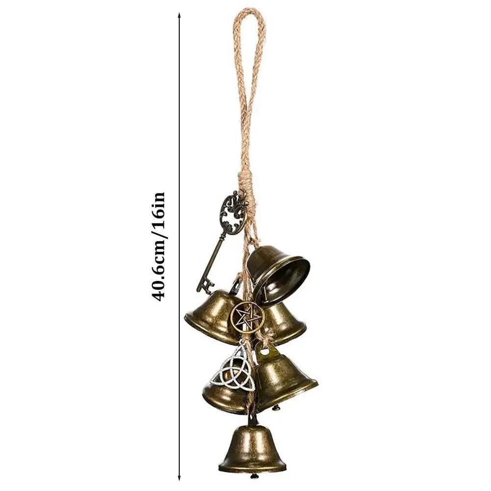 Magical Witch Bells Wind Chimes Creative Window Ornament Evil Crystal Hanging Pendant Handmade Hanging Witch Bells Garden Decor