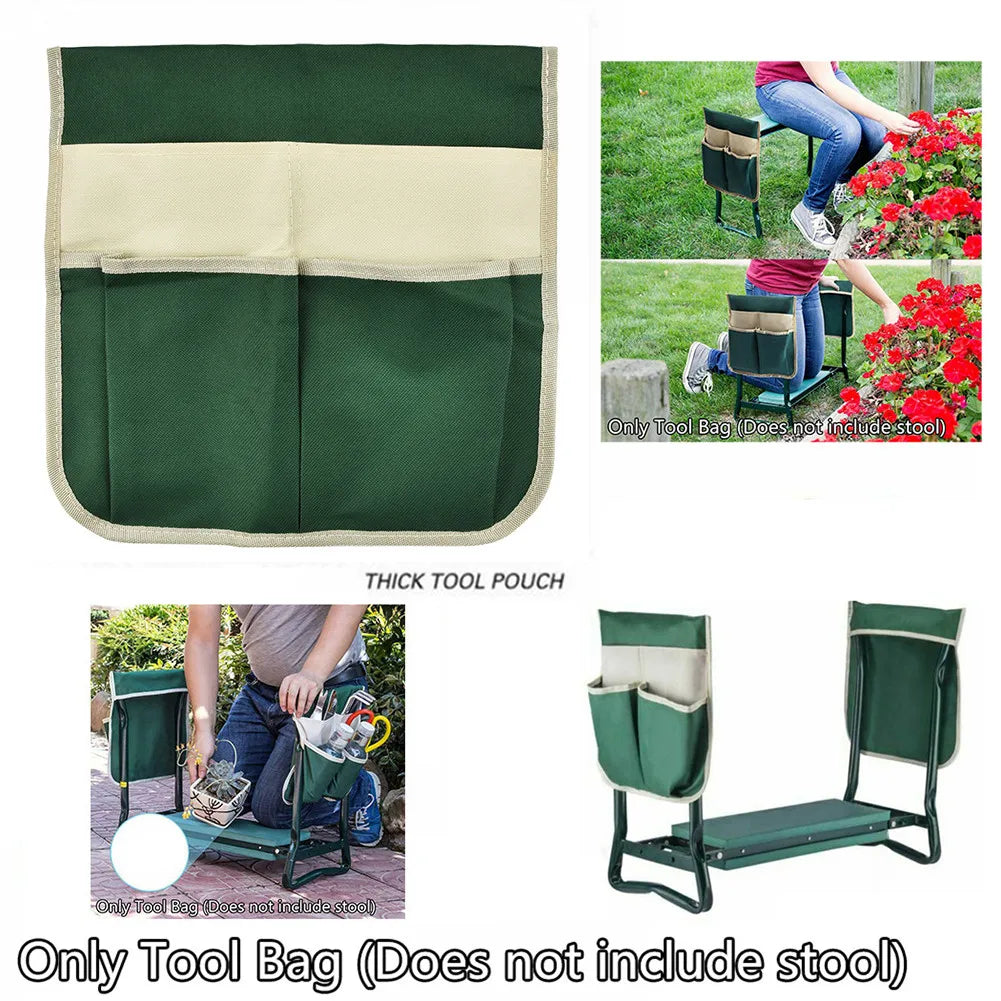 Portable Tool Bag Garden Kneeler Storage Pouch for Kneeling Chair Multi Pocket Toolkit Can Easily Attach to the Garden Kneeler